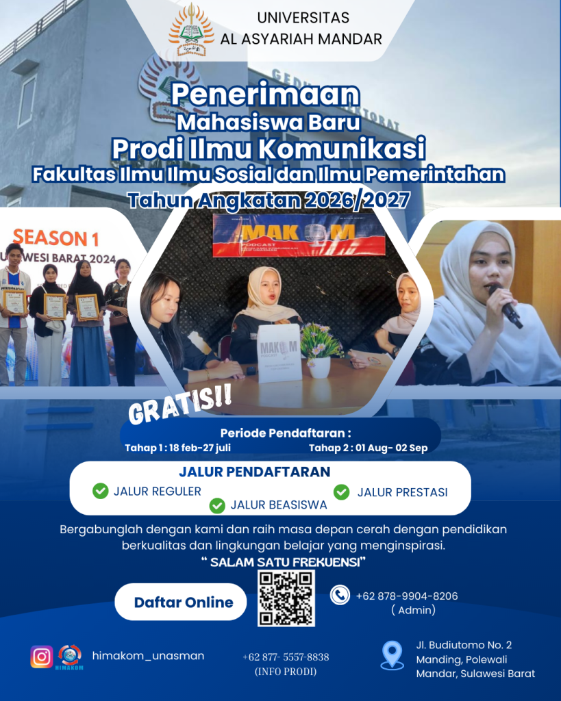 Biru Putih Modern Penerimaan Mahasiswa Baru Postingan Instagram